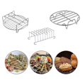 thumbnail image 4 of Soporte de Metal para parrilla, estante para freidora de aire de calidad alimentaria, acero inoxidable de doble capa, 3 uds., 4 of 5