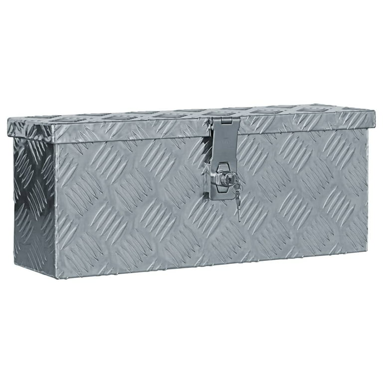 vidaXL 39.4 x 21.7 x 14.6 Aluminum Storage Box (Black)