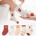 thumbnail image 5 of Un Ensemble de Chaussettes de Printemps et d'Automne à la Fraise Rose-Blanches, 5 of 5