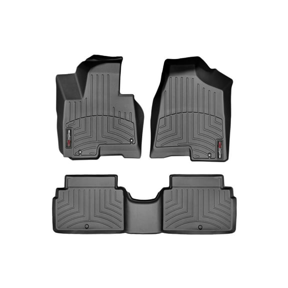 WeatherTech Custom Fit FloorLiners compatible with Tucson, Sportage - 1st & 2nd Row, Black