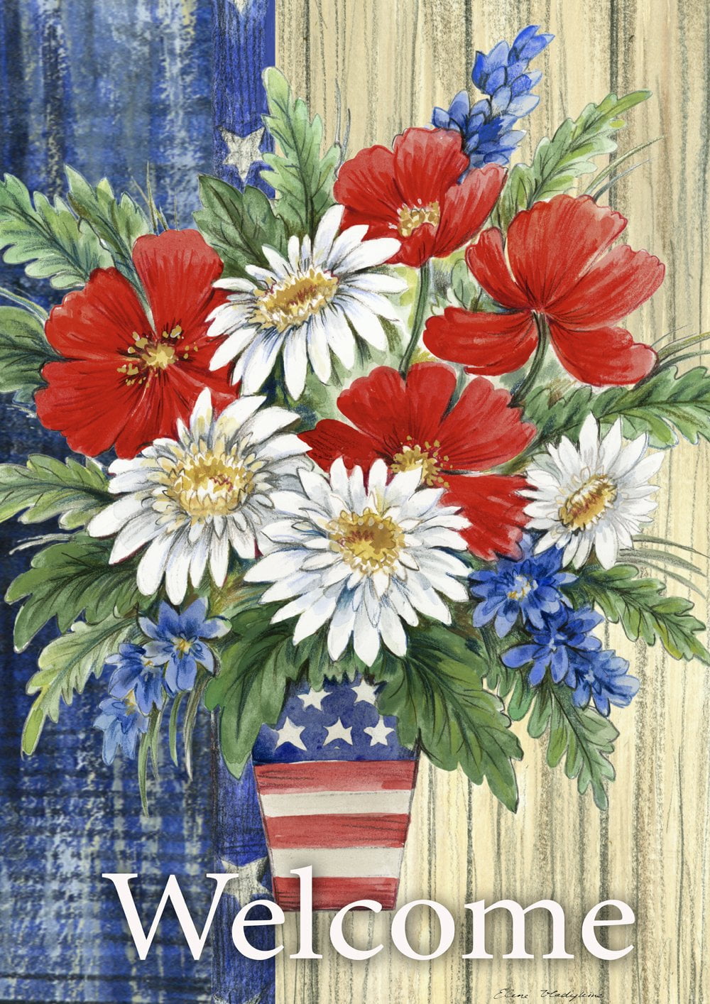 Toland Home Garden Watercolor Bouquet 28 x 40 Inch Decorative Artistic Flower Design House Flag 