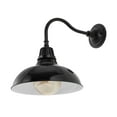 thumbnail image 7 of JONATHAN Y Aurora 12.25" 1-Light Farmhouse Industrial Indoor/Outdoor Iron LED Gooseneck Arm Outdoor Sconce, Black, 7 of 7