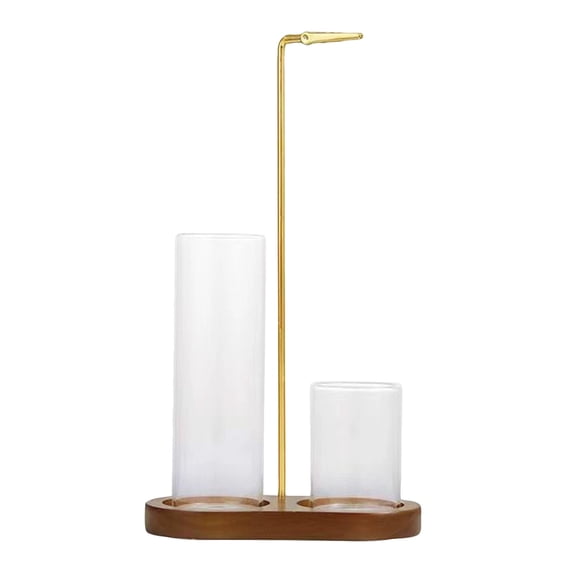 Figure 8 Incense Burner Glass Holder, Unique Scented Candle Holder for Home, Aromatherapy Glass Cup, Eight-Shaped Censer for Meditation Decor