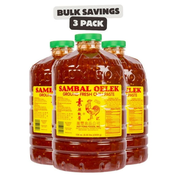 Huy Fong 8.5 lb. Sambal Oelek Fresh Ground Chili Paste - 3/Case