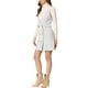 thumbnail image 4 of INSPIRE CHIC Vestido de Oficina de Tweed a Rayas con Botones y Cuello en V para Mujeres, Cintura Alta, Talla XL, Gris Azul, 4 of 6