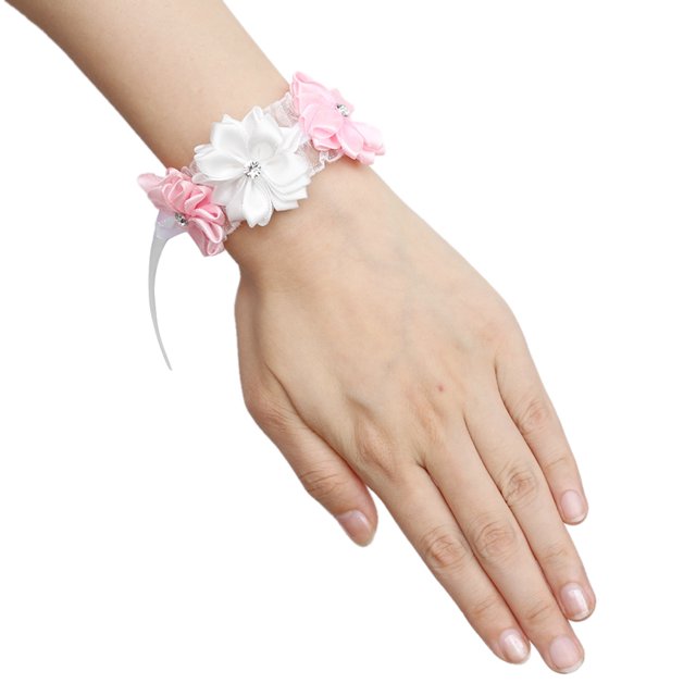 Accesorios de boda, 6 piezas de hermosas cintas para damas de honor, flores para la muñeca, flores para la muñeca con un rendimiento lleno de poder