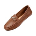 thumbnail image 4 of Womens Classic Slip On Loafer Flats Horsebit Decor Faux Leather Upper Non Slip Soft Sole for Office Work Commute Business Casual Daily Wear Shoes 43, 4 of 6