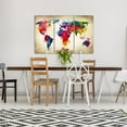 thumbnail image 2 of Tiptophomedecor Stretched Canvas World Map Art - Rainbow Continents - Stretched & Framed Ready To Hang Art, 2 of 3