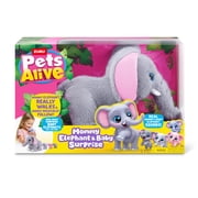 Pets Alive Mommy Elephant and Baby Surprise by ZURU - Interactive Electronic Pet Playset for Kids Ages 3+