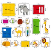 HOOJOJO Dear Zoo Felt Story Set, 17PCS Animal & Crate Felt with Hook-and-Loop Dots, Interactive Classroom Storytelling Prop for Ages 3+, Preschool Teaching Aid