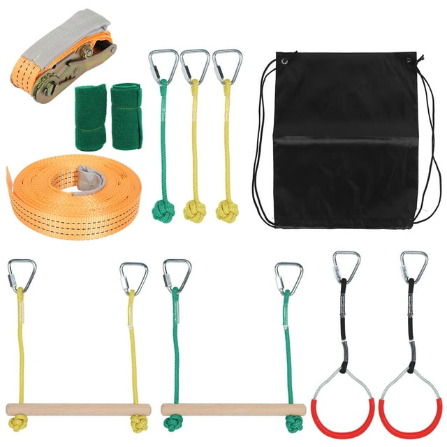 Juego de cuerdas de escalada para niños, antideslizantes, para carreras de obstáculos, equipo de fitness al aire libre