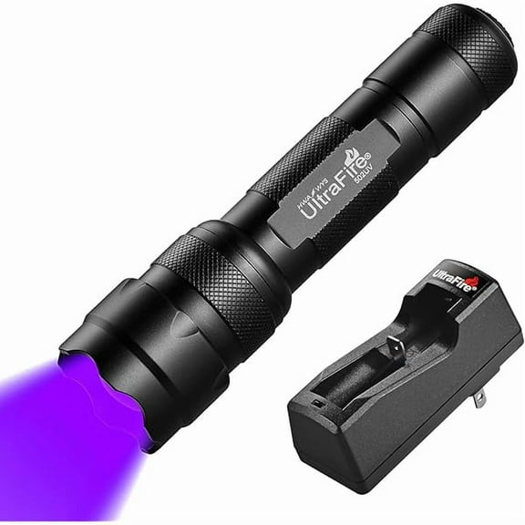 ZC UV Flashlight 395-405 nm Led Blacklight for Curing UV Glue, Leak Detector, Pet Urine Stain