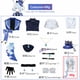 thumbnail image 4 of Furina Focalors Cosplay disfraz Anime Fontaine Ousia Pneuma Furiina Hydro God Archon conjunto uniforme completo zapatos peluca, 4 of 5