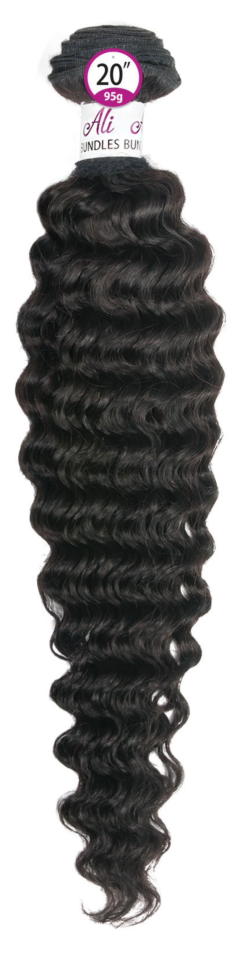 Chade Ali 7A Single Bundle 100% Remi Human Hair Extension Pineapple Wave 24" Unprocessed Virgin Remy (Natural Black)