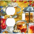 thumbnail image 4 of Metal Light Switch Plate Cover Cafe Breakfast Drinks COF014, 4 of 13