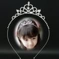 thumbnail image 7 of Girls Crystal Tiara Crown Silver Children Princess Crown for Birthday Party Rhinestones Headbands Bride Wedding Headpieces for Girls and Kids, 7 of 7