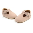 thumbnail image 5 of Toddler Baby Girl Princess Leather Soft Crib Anti-slip First Walkers Shoes, 5 of 6