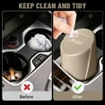 thumbnail image 2 of Car Trash Can Bin with Lid - Car Garbage Can Cup Holder - Beige Mini Leakproof Vehicle Trash Garbage Can Bin with 30pcs Trash Bags-Car Organizers and Storage for Front Back Seat Accessories, 2 of 7