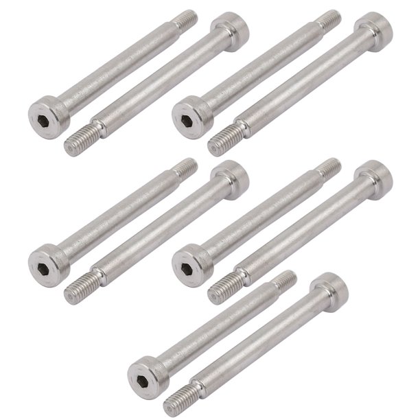 10pcs Hex Socket Shoulder Bolt 6mm Shoulder Dia 50mm Shoulder Length M5