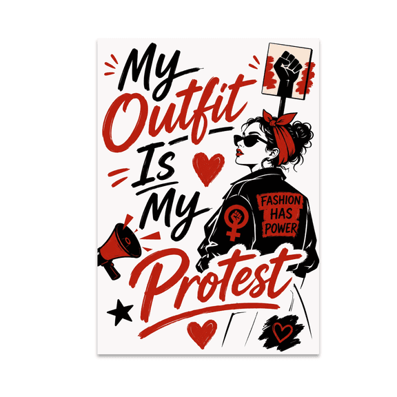 My Outfit Is My Protest - Fashion Activist - 13x19 Poster Print