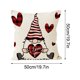thumbnail image 2 of Xihbxyly Funda de Almohada de Gnomo de San Valentín, Diseño Navideño, Tela Premium, Fácil de Lavar, Decoración Festiva para El Hogar, Celebración de Temporada, 1 Funda de Almohada, 2 of 5