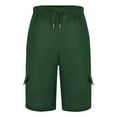 thumbnail image 1 of Pantalones cortos cargo para hombre: tendencia athleisure, corte holgado, microelástico, color liso, para todas las estaciones, tallas reales, perfectos con camisetas, tallas S-XXL., 1 of 6