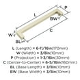 thumbnail image 5 of Amerock Monument 6-5/16 inch Center-to-Center Golden Champagne Cabinet Pull, 25 Pack, 5 of 8