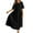 Black, variant on BKQCNKM Maxi Dress Loose Cotton And Linen Round Neck Five Point Sleeve Midi Dress Large Size Maxi Dress Women'S Casual Dresses Dresses For Women 2023 White Dress M