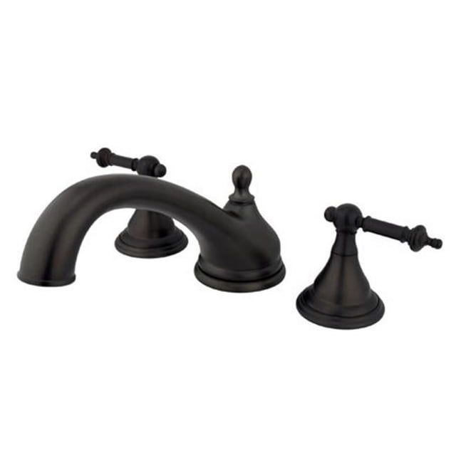 Kingston Brass KS5535TL 8 Inch -18 Inch Widespread Roman Tub Filler - Oil Rubbed Bronze