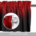 thumbnail image 6 of Red Black Ombre Valance Curtain for Windows Abstract Modern Lines Gradient Rod Pocket Curtain Valances Short Window Treatments Panels for Kitchen Bathroom Laundry Room Basement 54 x 18 Inch, 6 of 9