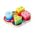thumbnail image 3 of Juguete de apilamiento con forma de madera a juego, clasificación de madera, bloque apilador geométrico para niños a partir de 18 meses, 3 of 9