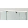 thumbnail image 3 of Milan Kamille 23.6" Contemporary Steel and Glass Curio Cabinet in White, 3 of 3