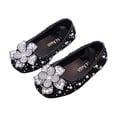 thumbnail image 4 of YHAJDS Girls Flower Pearl Rhinestone Mary Jane Flats Elastic Ballet Princess Shoes, 4 of 5