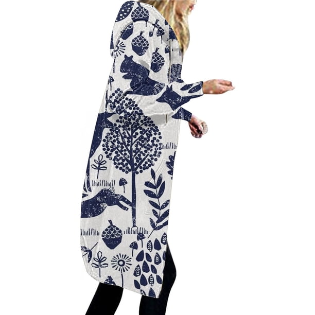 Puntoco Chaqueta De Mujer Sudadera con Capucha De Manga Suelta Estampada De Halloween para Mujer Chaqueta Larga Superior Liquidación De Navidad Puntoco Puntoco-280