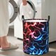 thumbnail image 5 of Fotbe Red And Blue Lightning Cesto de Ropa con Asas, Cesto Impermeable de Gran Capacidad, Bolsa de Lavado para Dormitorio, Cesto de Ropa con Ruedas y Asas-Small, 5 of 6