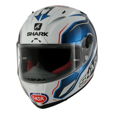 Midway Signed Replica Helmet - Shark Race-R Pro Replica Guintoli Motorcycle Helmet White