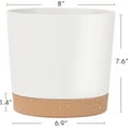 thumbnail image 6 of 2 Pack 8 Inch Planters for Indoor Plants, Plastic Flower Pots Plant Pots Indoor with Drainage Saucer for Outdoor Garden Home Plant, White 8”, 6 of 8
