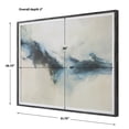 thumbnail image 3 of Uttermost Terra Nova Pine and Paper Abstract Framed Print in Blue/Gold, 3 of 6