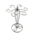 thumbnail image 1 of 6 Bottles Iron Wine Cup Rack, Rhombus Cup Shelf, for Living Room Dining Occasions Dark Nickel, 1 of 7