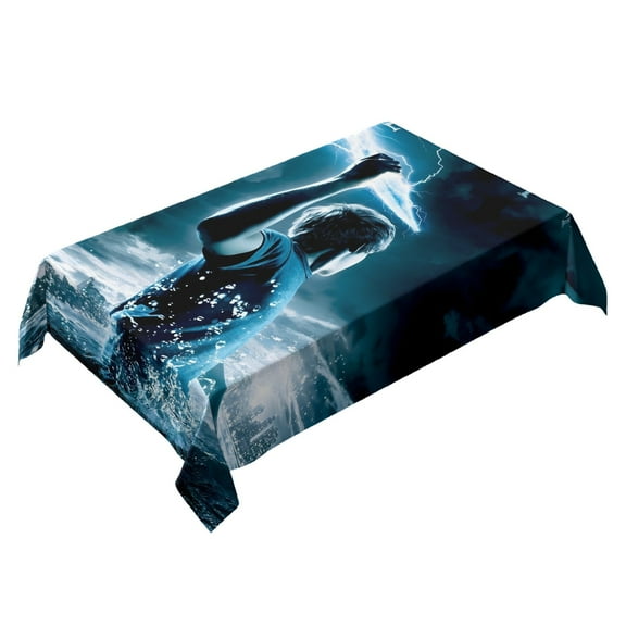 Percy Jackson-theme square tablecloth has an iconic print, fits most tables, and is easy to care for perfect gifts for fans friends and family，55" x 71"（140*180cm）