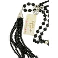 thumbnail image 3 of Erica Lyons Velvet Gift Bag  Beaded Tassel Long-Necklace Black & Silver-Tone, 3 of 7