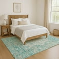thumbnail image 7 of Addison Rugs Mayfield Premium Machine Washable Traditional Global Teal Rectangle Rug, 10' x 14', 7 of 7