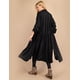 thumbnail image 5 of Vestido midi camisero negro AMAD Casual para mujer Talla M, 5 of 5