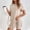 Beige, variant on Zorckvet Womens Crewneck Pajamas Soft Loungewear Cotton Short Sleeve Set Cozy Casual Pajamas Set for Women