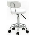 thumbnail image 4 of MINKUROW Adjustable Rolling Salon Round Swivel Stool Massage Tattoo Spa Chair w/ Backrest White, 4 of 5