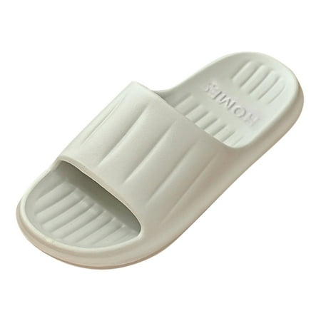 

LBECLEY Mens House Slippers Size 8 Fashion All Seasons Men Slippers Flat Bottom Lightweight Home Bathroom Non Slip Comfortable Open Toe Solid Color Bulk Slippers Mens Silver 43