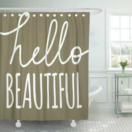 Yusdecor Cute Hello Beautiful Whimsical Chic Modern Bathroom Decor Bath Shower Curtain 60x72 Inch Walmart Canada