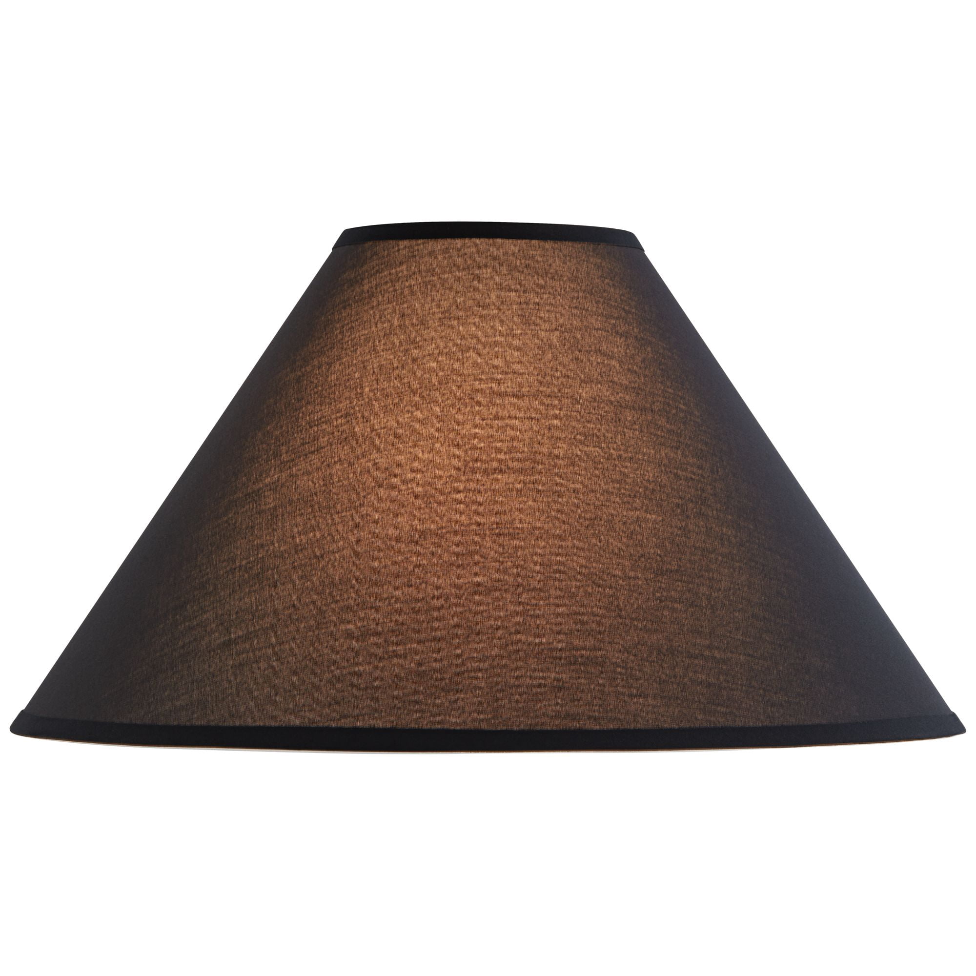 Springcrest Black Large Chimney Empire Lamp Shade 6" Top x 19" Bottom x 12" Slant (Spider) Replacement with Harp and Finial