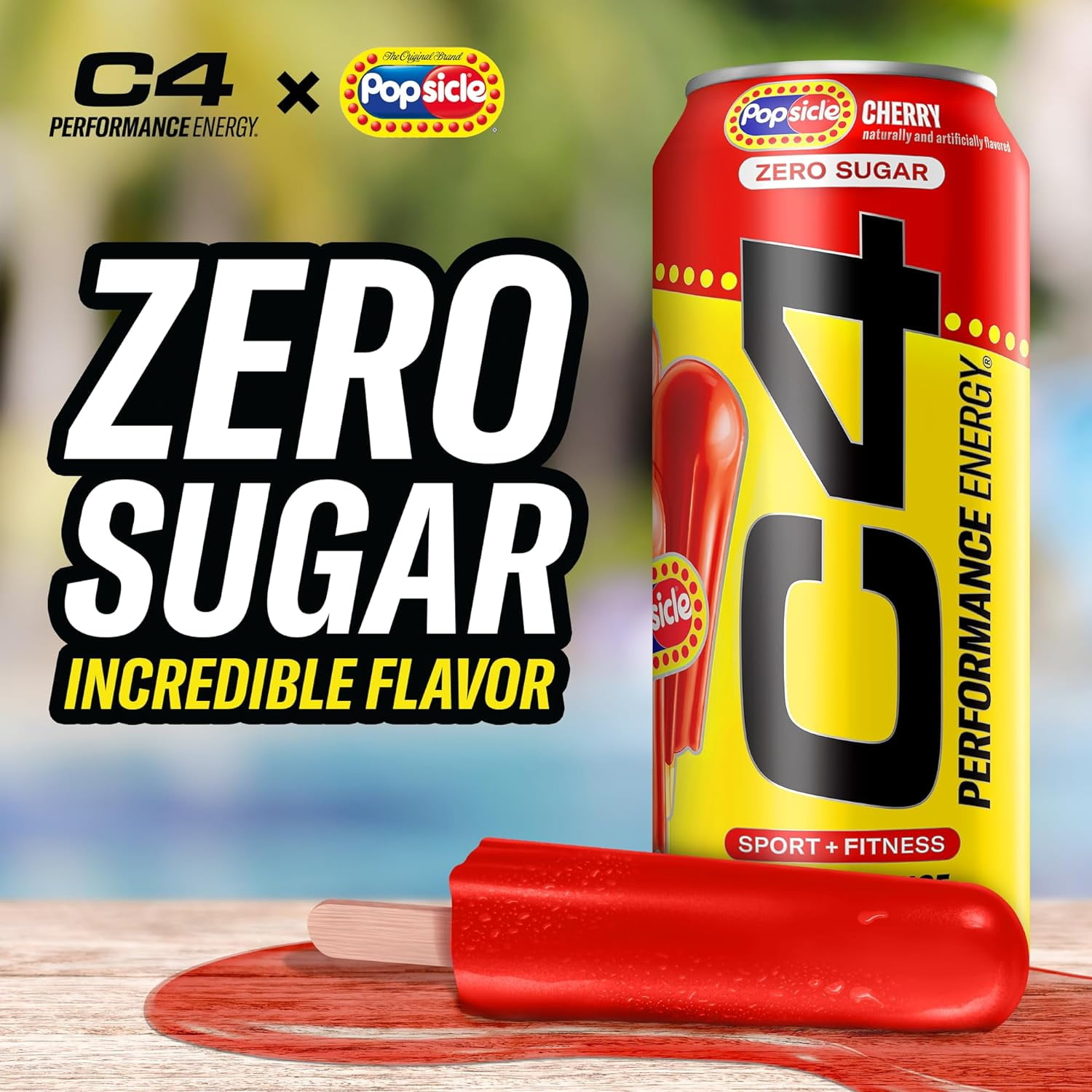 C4 Energy Performance Cherry Popsicle, 12 Pack of 16 oz Cans