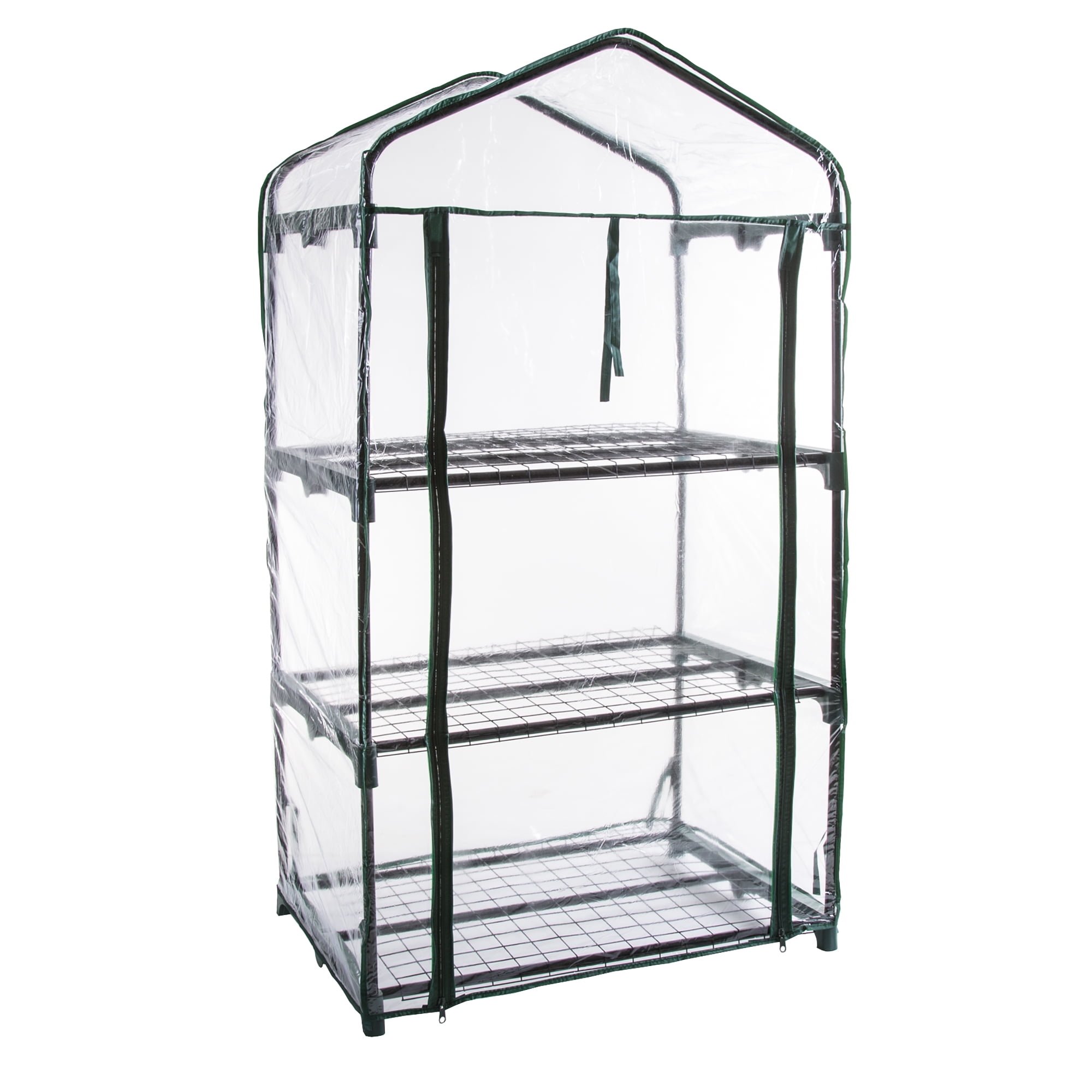 Pure Garden 3 Tier Mini Greenhouse with Rust-Resistant Frame and PVC Cover